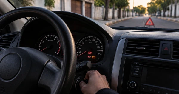 Auto que no enciende por posible falla de batería en Apodaca