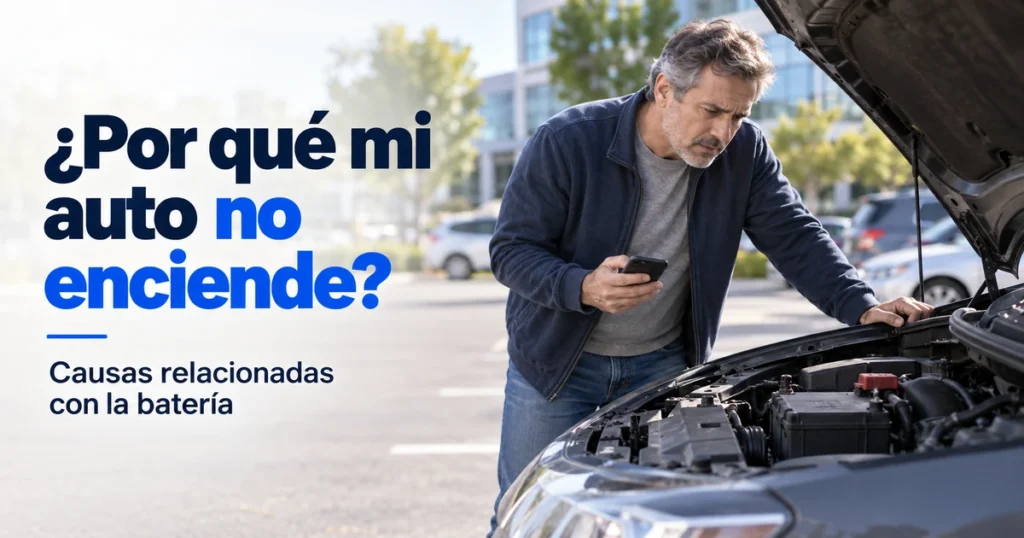 Auto que no enciende por batería en Apodaca