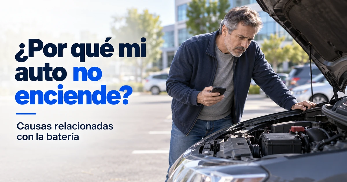 Auto que no enciende por batería en Apodaca
