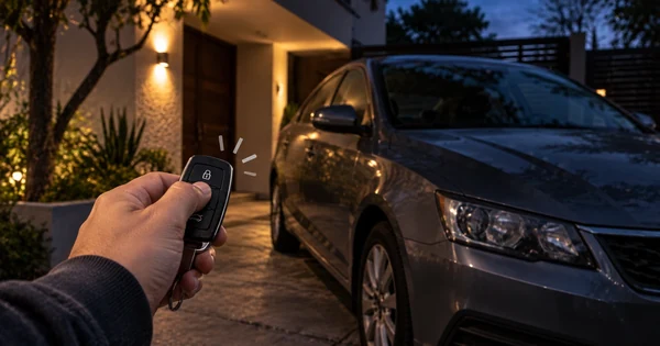 Batería descargada con auto estacionado en Apodaca